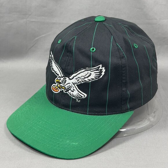 Eastport Other - Vtg Philadelphia Eagles NFL Snap Back Hat Cap Black Eastport Pinstripe Mens 90s